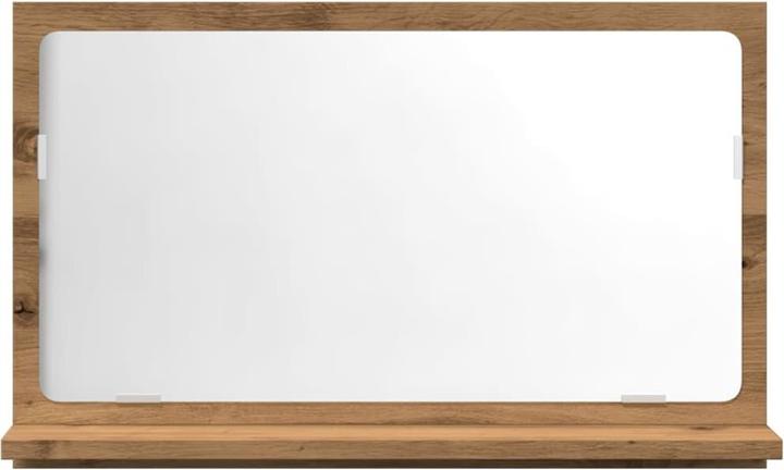 Produktbild VidaXL Badspiegel Wandspiegel Badezimmerspiegel Spiegel mit Ablage Artisan-Eiche (60 x 37 cm)