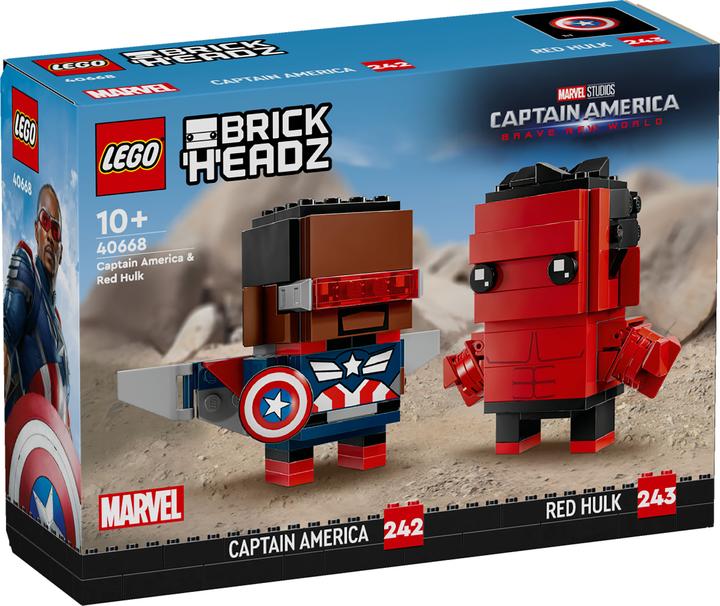 Image du produit LEGO BrickHeadz Super Heroes Captain America & Red Hulk (40668, LEGO Brickheadz)