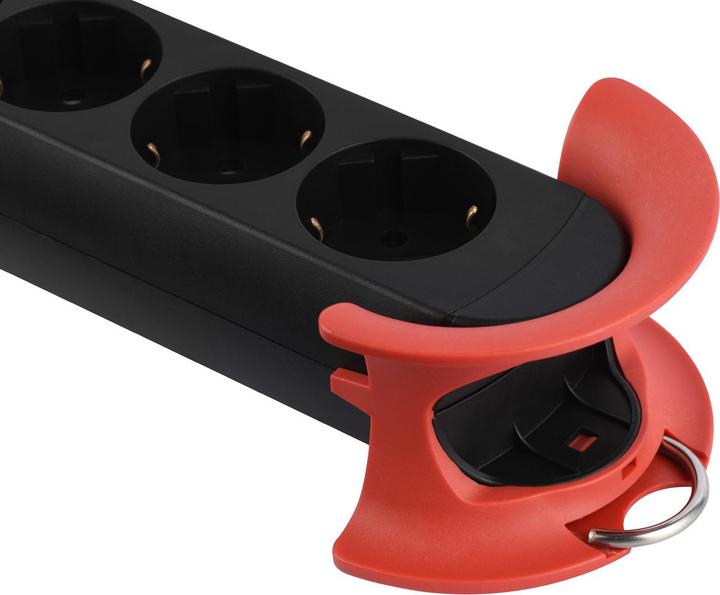 Actual product image Bachmann HOOK Indoor 5x protective contact plastic with switch 5m (5 x, CEE 7/3, 5 m)