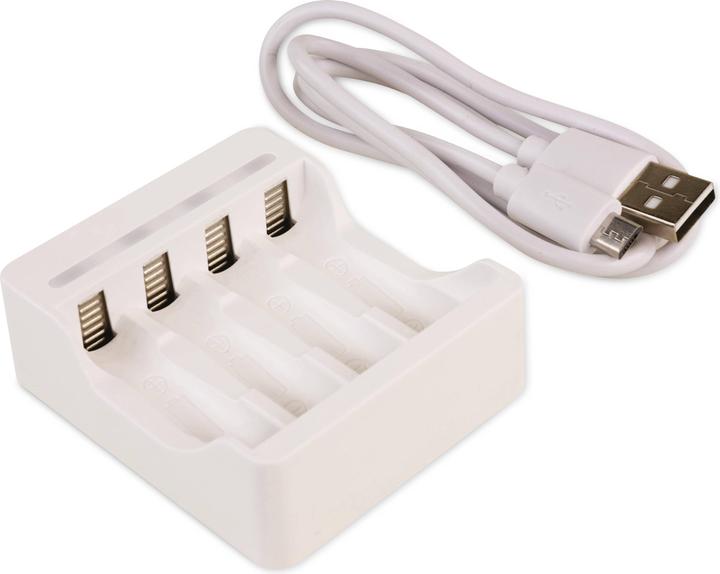 Produktbild Ansmann Ladegerät Basic IV inkl. 4 x AA 1300mAh Akku (1 Stk., AA, 1300 mAh, Akku)