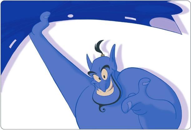 Produktbild Disney Jasmin & Aladdin, Genie Postkarte Lenticular