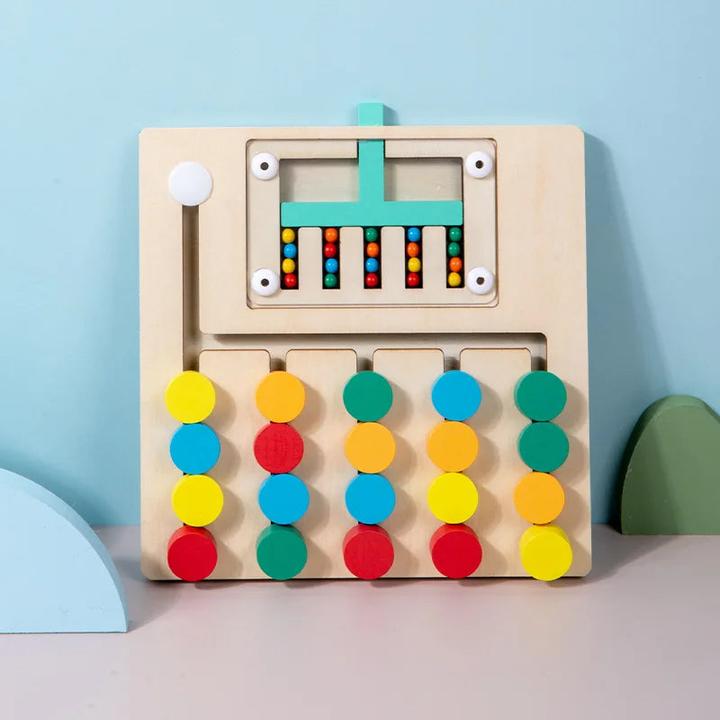 Actual product image Activity Board Wooden colour matching puzzles, logic game, thinking training enlightenment hand-eye coordination