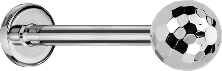 Produktbild Star Piercing Micro Threadless Labret silber mit Discokugel silber (Titan G23, ohne Messing)