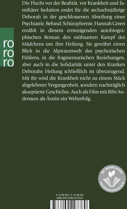 Immagine prodotto Ich hab dir nie einen Rosengarten versprochen (Tedesco, Hannah Green, 2000)