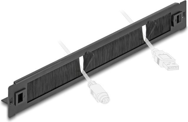 Actual product image Delock 48.26cm 19-inch rack with cable holder tool-free 1 U black