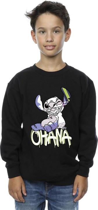 Actual product image Disney Boys Lilo And Stitch Ohana Graffiti Sweatshirt (140, 146)