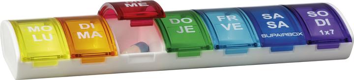 Image du produit Supairbox 1x7 distributeur hebdomadaire allemand/français rainbow à 12 pièces