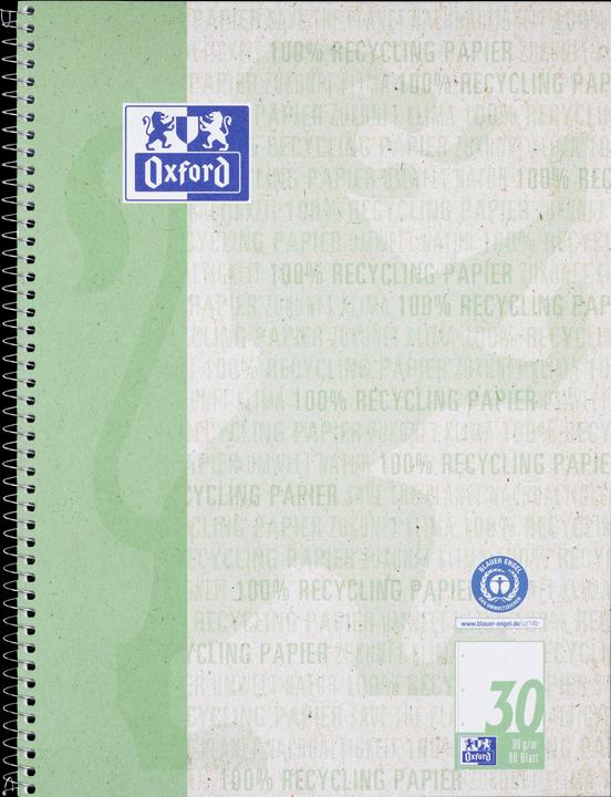 Immagine prodotto Oxford Blocco note per il riciclaggio del college, A4+ (A4+, Nessuna, Copertina morbida)
