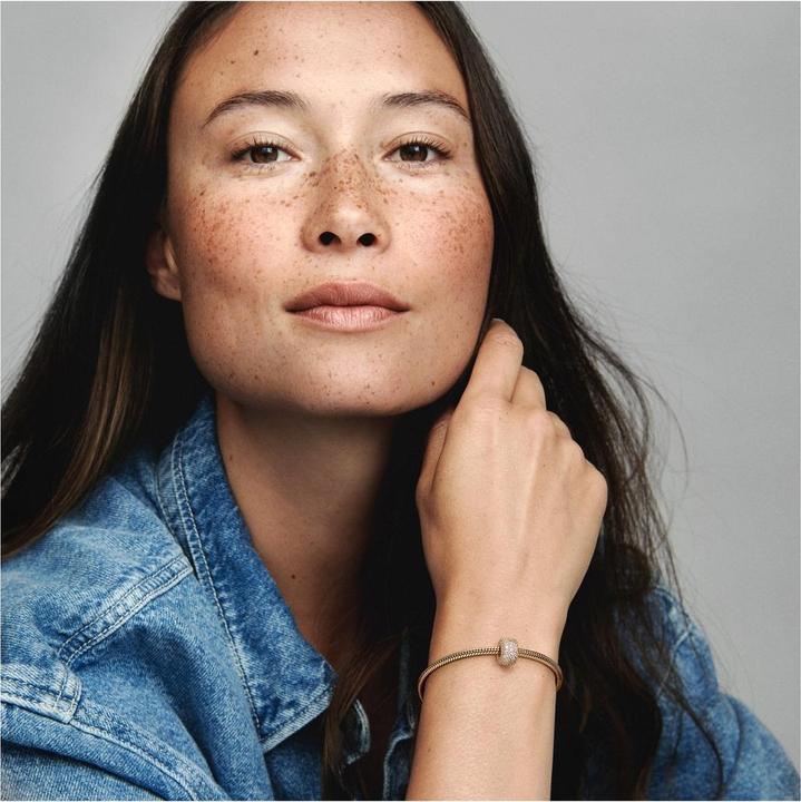 Produktbild Pandora Funkelndes Dreireihiges Pavé Charm (Metall, Vergoldet)