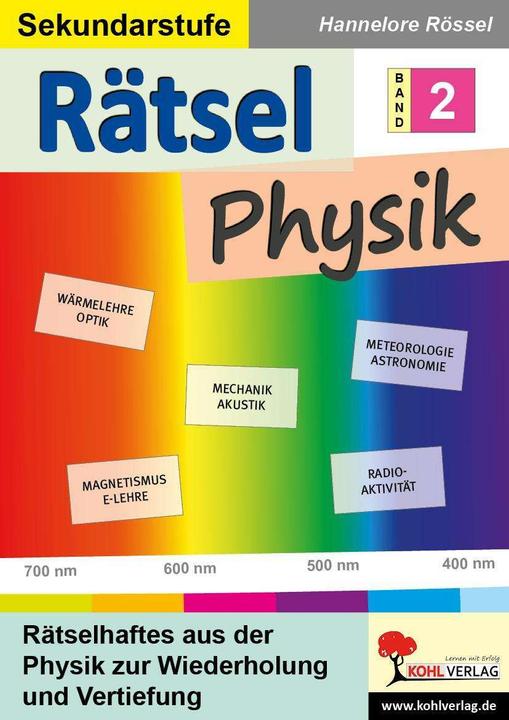 Actual product image Rätsel Physik / Band 2 (German, Hannelore Rössel, 2020)