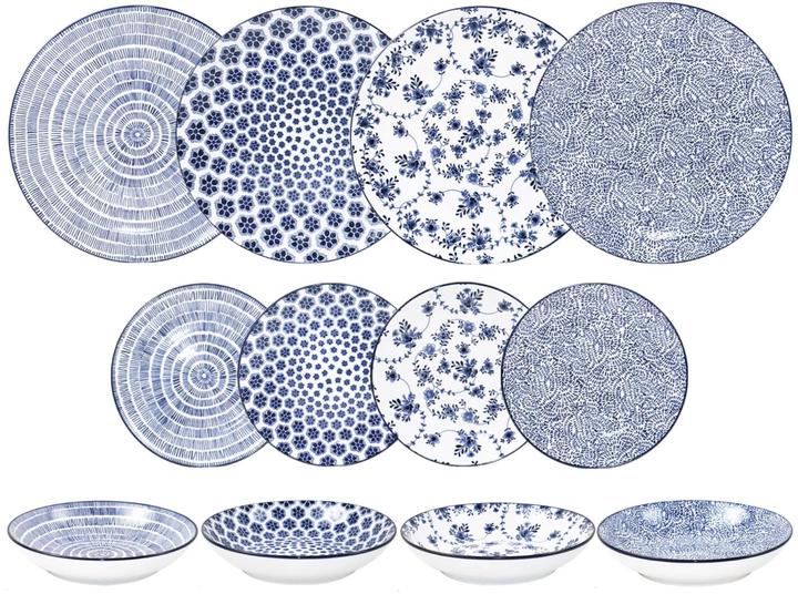 Actual product image Ibili Plate set Armonia 19+20+26.80 cm 12 pieces, blue (12 Piece)