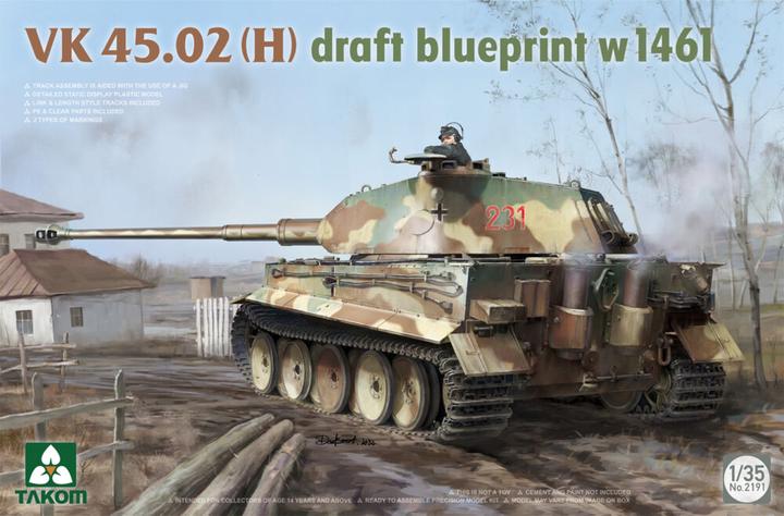 Actual product image Takom VK 45.02 (H) Draft Blueprint w 1461