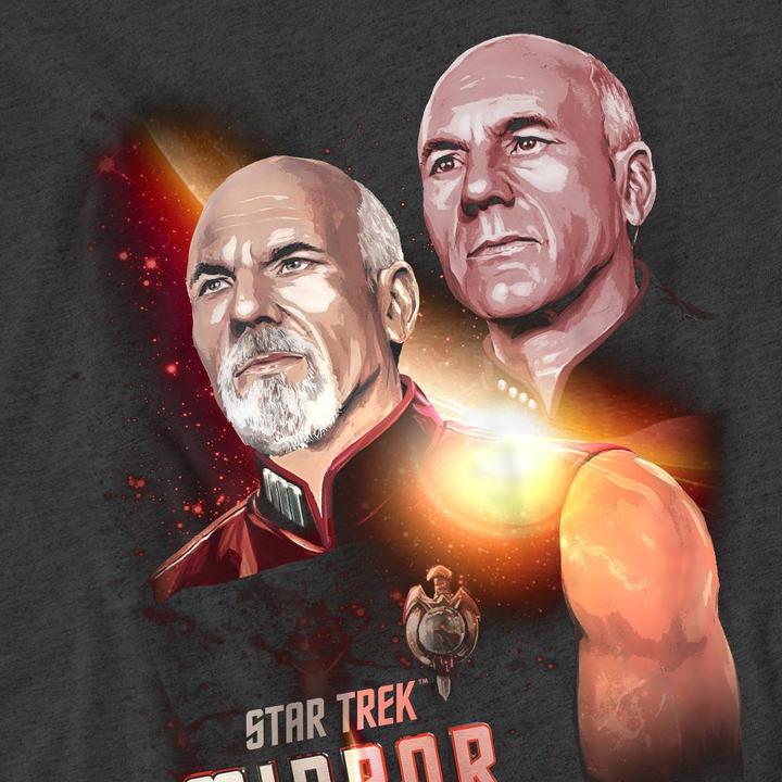 Actual product image Unisex Adult Mirror Jean-Luc Picard T-Shirt (M)