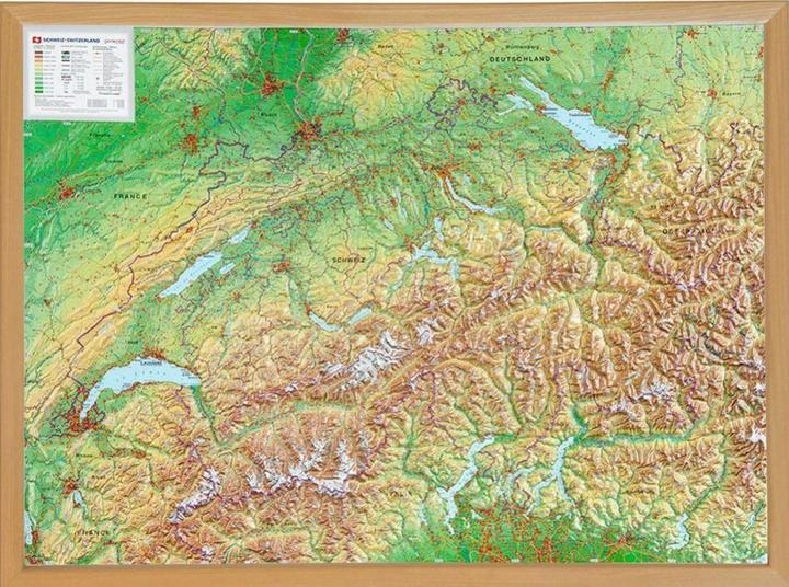 3D Relief Map Switzerland
