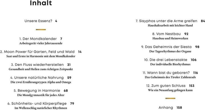 Valori nutrizionali e ingredienti Im Rhythmus von Mond, Natur und Zahl (Tedesco, Johanna Paungger, Tommaso Poppa, 2022)