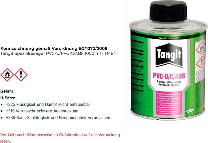 Image du produit Tangit Nettoyant PVC-U/C & ABS