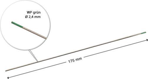 Produktbild Stahlwerk Wolframelektroden / Schweisselektroden WP Grün 2,4 mm x 175 mm 10er Set