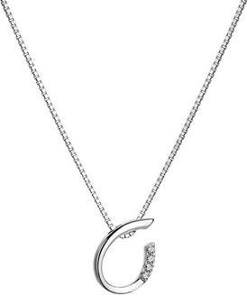 Hot Diamonds Elegant Silver Necklace with Diamonds Drop Much Loved DP908 (Chain. Pendant)