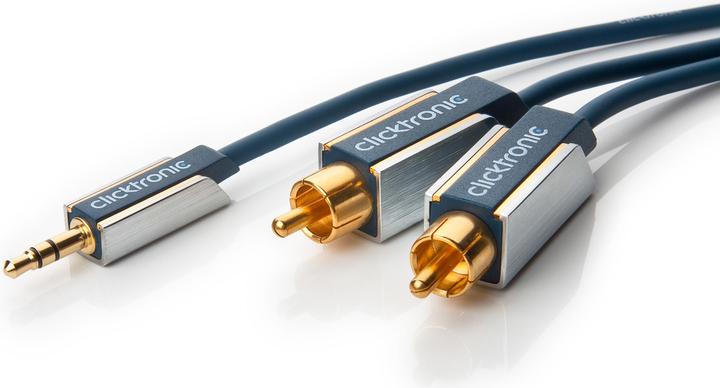 Actual product image clicktronic Advanced Audio Cable 3.5mm Jack to 2xRCA 5.00m 70669 (5 m, Cinch)