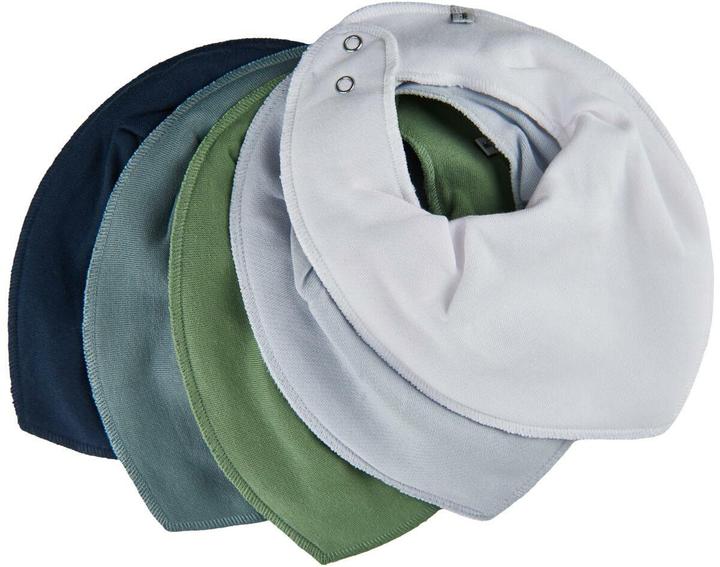 Image du produit Pippi Bandana Bib - bavoir 5-pack uni, lead (0 mois)