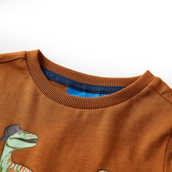 Actual product image VidaXL Children's long-sleeved shirt Cognac 92,Material: 100 (92)