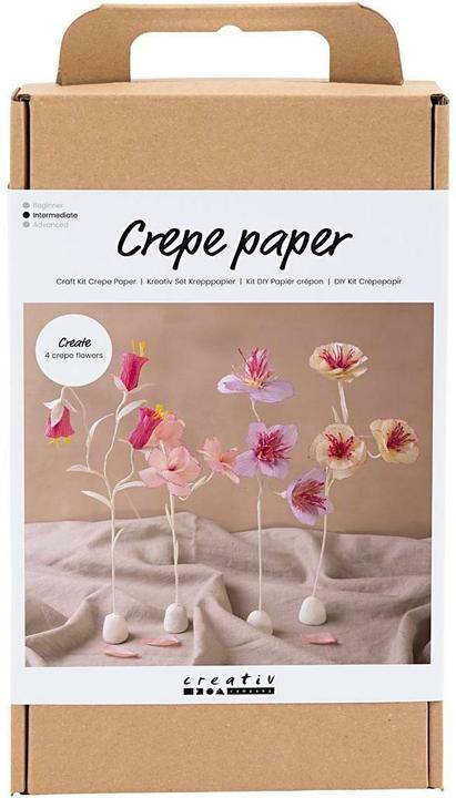 Produktbild Creativ Company Craft Kit - Crepe Paper - Flower Pastel colours (977666)