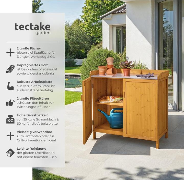 Actual product image tectake Garden storage bench