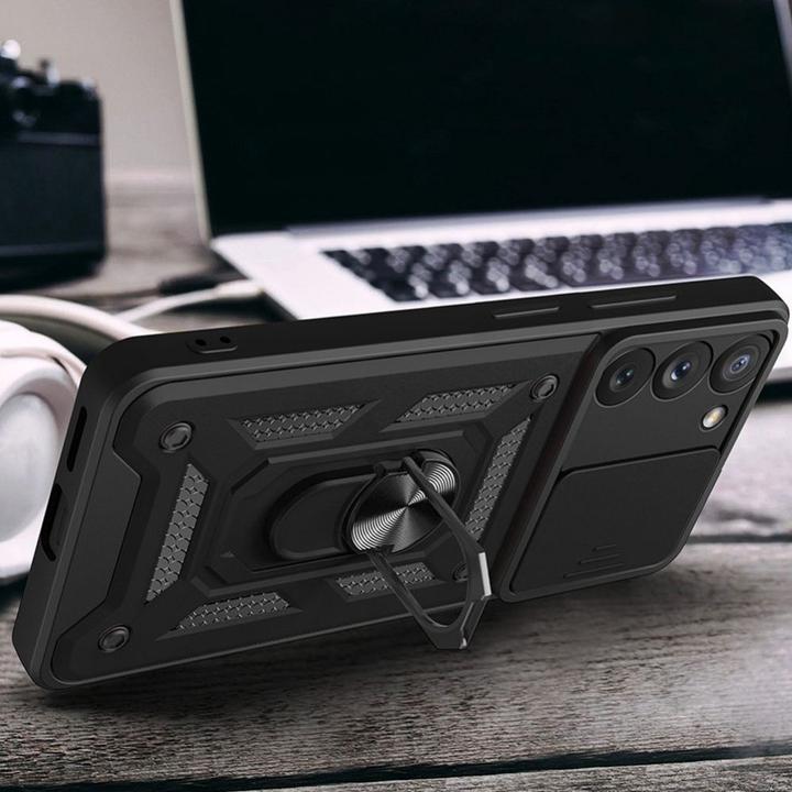 Produktbild Hurtel Hybrid Armor Camshield Hülle für Samsung Galaxy S23+ Panzerhülle mit Kameraabdeckung Pink (Samsung Galaxy S23+)