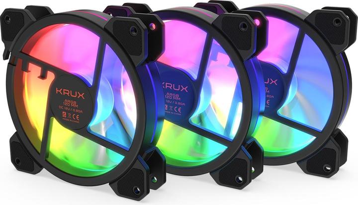 Actual product image Krux Lunar 120 ARGB KIT 3x 120mm (120 mm, 3 x)