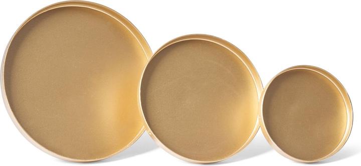 Actual product image Novaliv 4x Candle Pick Flat Gold 8cm Diameter I Candle Plate with Spike I Advent Candle Holder (8 x 8 x 8 cm)
