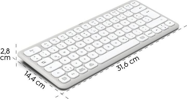 Actual product image Hama Multi-Device-Tastatur WK-500 kabellos Funk u. BT klein WS QWERTZ (DE, Wireless)