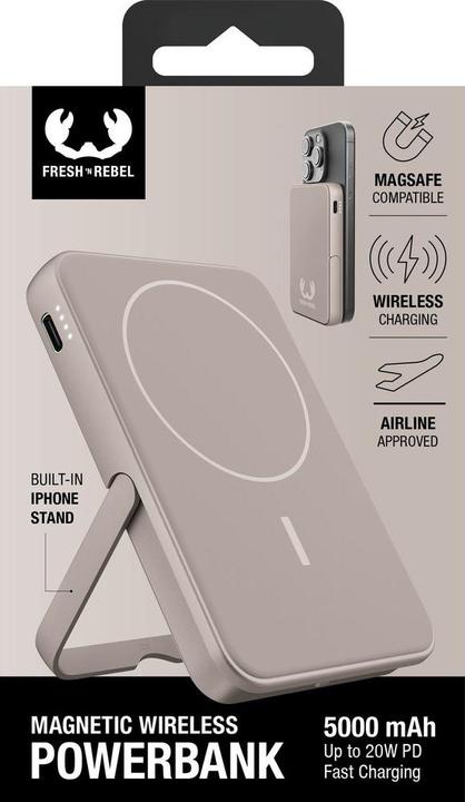 Actual product image Fresh'N Rebel Magnetic Wireless Charger (5000 mAh, 20 W, 18.50 Wh)