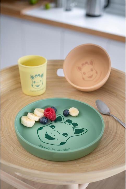 Actual product image Sophie la girafe Children's tableware set silicone 4-piece