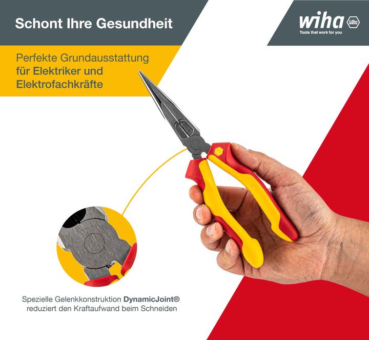 Produktbild Wiha Flachrundzange Professional electric mit Schneide. (200 mm)