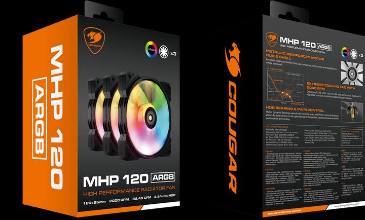 Actual product image Cougar 3x Argb Vx Cabinet Fan Kit (120 mm, 3 x)