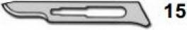 Actual product image Feather Scalpel blades sterile number 15, 100 pieces