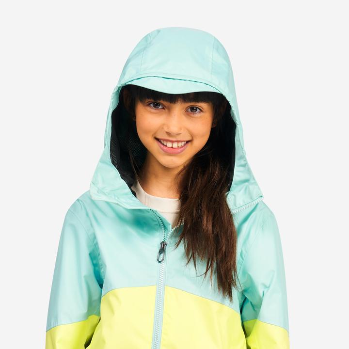 Produktbild Tribord Kids’ waterproof sailing jacket - Sailing 100 rain jacket blue lemon yellow (10, 11, 12)
