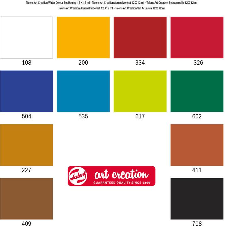 Produktbild Talens Aquarellmalset 12x12ml (Mehrfarbig, 12000 ml)