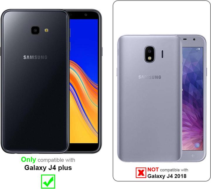 Actual product image Cadorabo Book with stand function cover (Samsung Galaxy J4+)