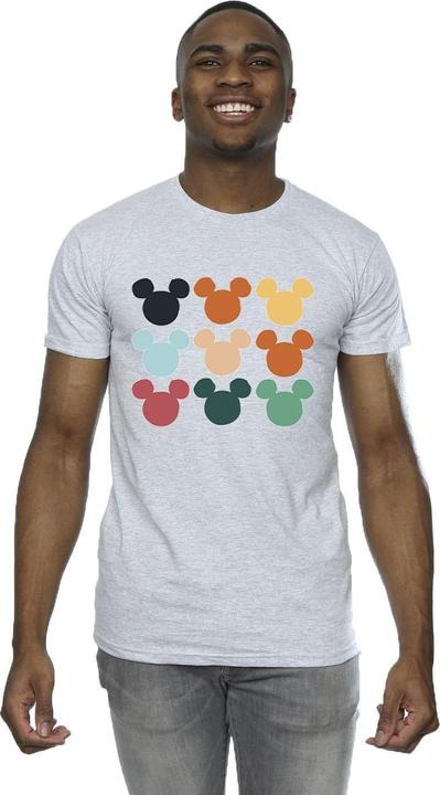 Immagine prodotto Disney Mickey Mouse Heads Square Maglietta Uomo (M)