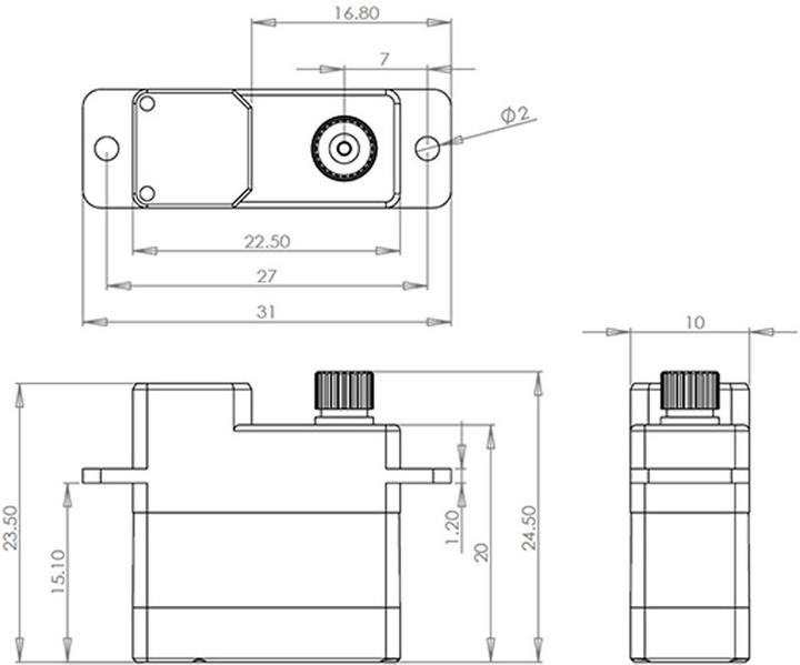 Actual product image Mks DS6100 DIGITAL SERVO