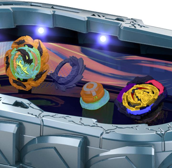 Actual product image Hasbro Beyblade Burst QuadStrike Light Ignite Beyblade Stadium Battle Set (German, French, Italian, English, Dutch, Swedish, Norwegian, Polish)