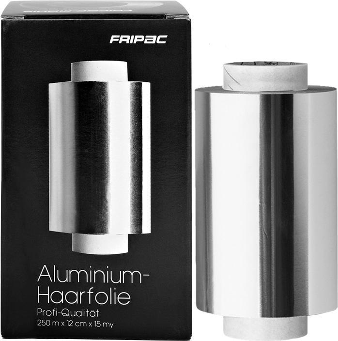 Actual product image Fripac Aluminum strand foil silver 15my 12cm x 250m in carton with tear-off edge