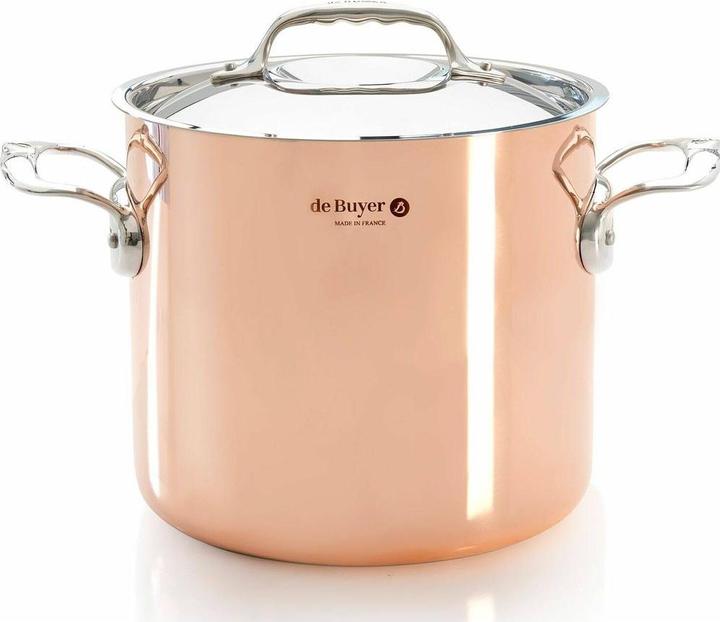 Actual product image de Buyer Prima Matera cooking pot induction, with lid (20 cm, Pot, Copper, Stainless steel)
