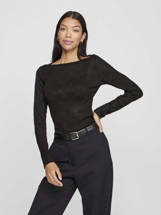 Actual product image Vila Boat-neck top with long sleeves (XS)
