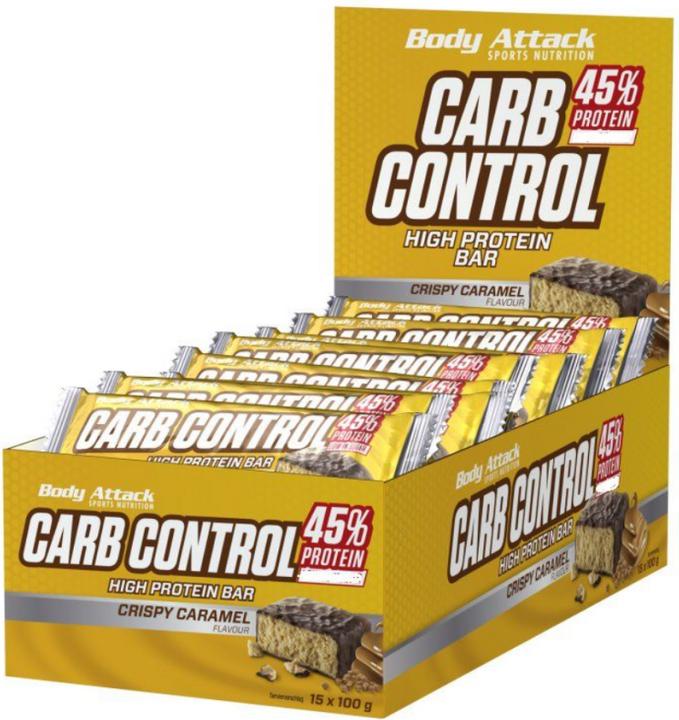 Actual product image Body Attack Carb Control (15x100g bars) (Caramel, Crispy, 15 pcs., 1500 g)