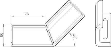 Actual product image Unex Angle connector, rising, light grey 66843 Angle connector version, screw connection type (15.20 cm)