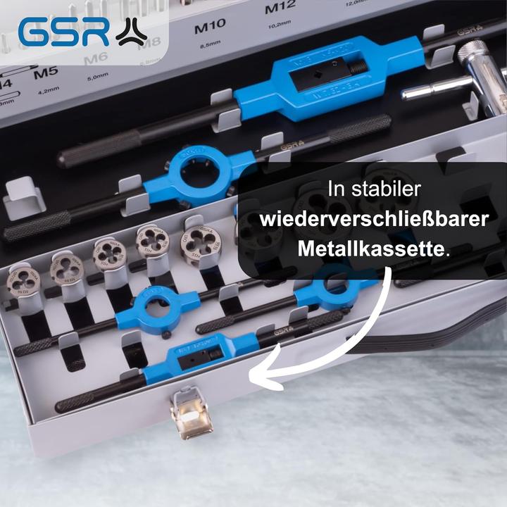 Actual product image GSR HSS DIN thread cutting assortment M3-M20