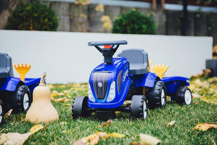 Actual product image Falk Toys New Holland skid steer + trailer