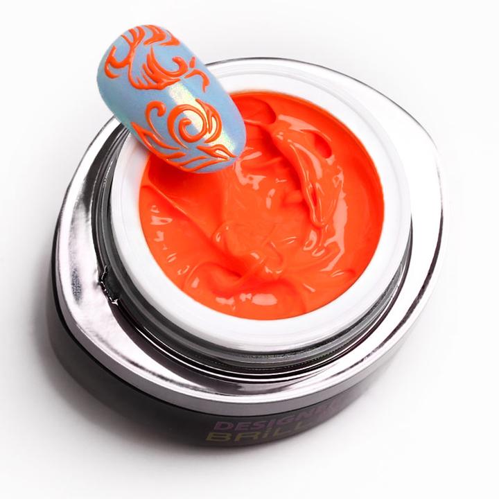 Produktbild BrillBird Designer Gel Neon Orange – 3ml (Neon Orange, Gel-Effekt Nagellack)